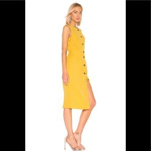 NWT L’ACADEMIE Ensley Midi Dress Pineapple S/2-4